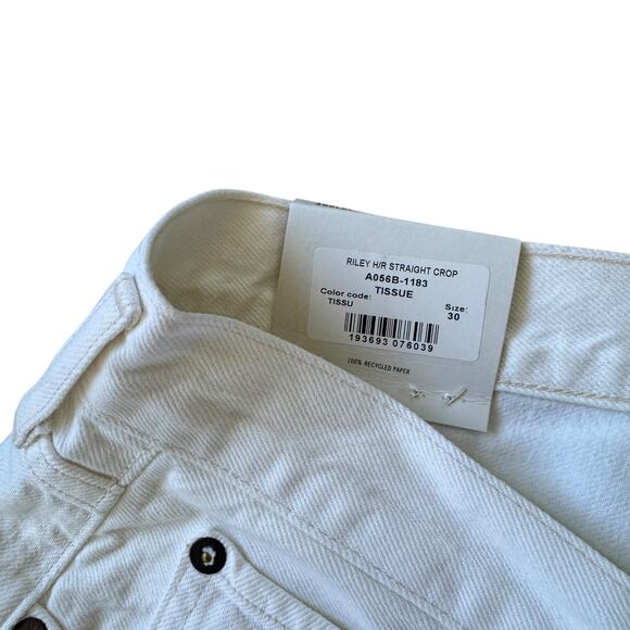 NEW AGOLDE Riley High Rise Straight Crop Jean Tissue Wash - Picture 5 of 11